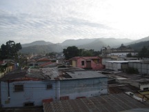 Mi vista de mi hogar en la mañana (en el techo)